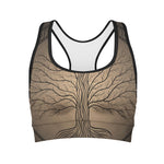 Ancient Yggdrasil Tree Print Women's Sports Bra