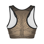 Ancient Yggdrasil Tree Print Women's Sports Bra