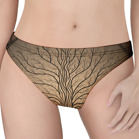 Ancient Yggdrasil Tree Print Women's Thong