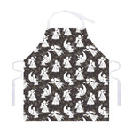 Angel And Snowflake Pattern Print Adjustable Apron