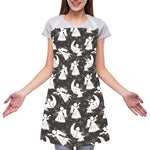 Angel And Snowflake Pattern Print Adjustable Apron