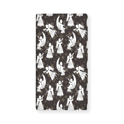 Angel And Snowflake Pattern Print Baby Crib Sheet