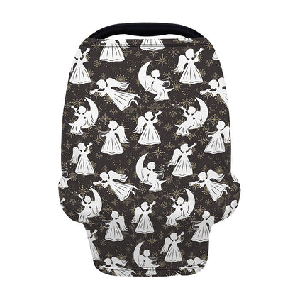 Angel And Snowflake Pattern Print Baby Seat Cover