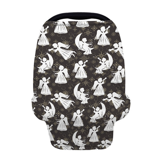Angel And Snowflake Pattern Print Baby Seat Cover