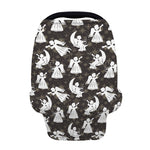 Angel And Snowflake Pattern Print Baby Seat Cover