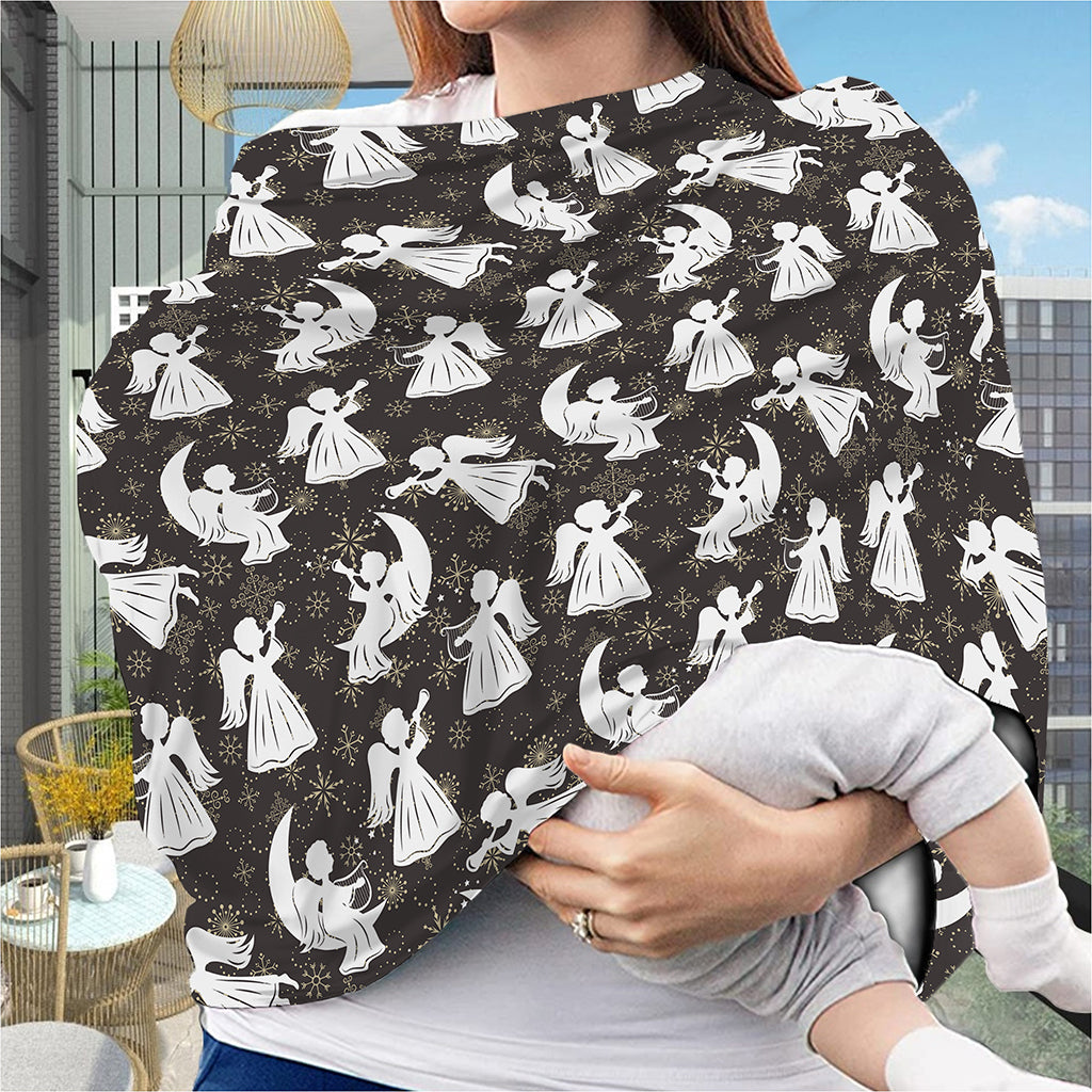 Angel And Snowflake Pattern Print Baby Seat Cover