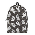Angel And Snowflake Pattern Print School Backpack