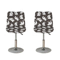 Angel And Snowflake Pattern Print Bar Stool Covers