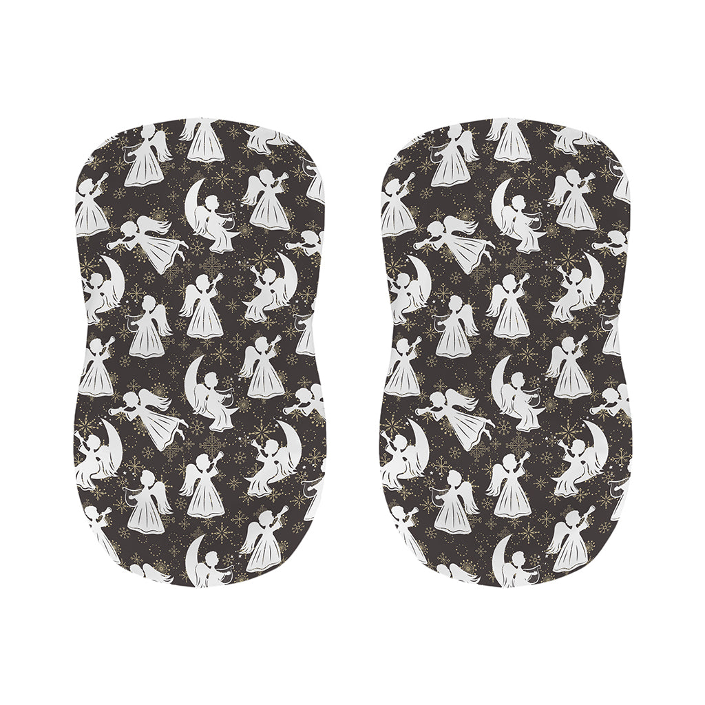 Angel And Snowflake Pattern Print Bar Stool Covers