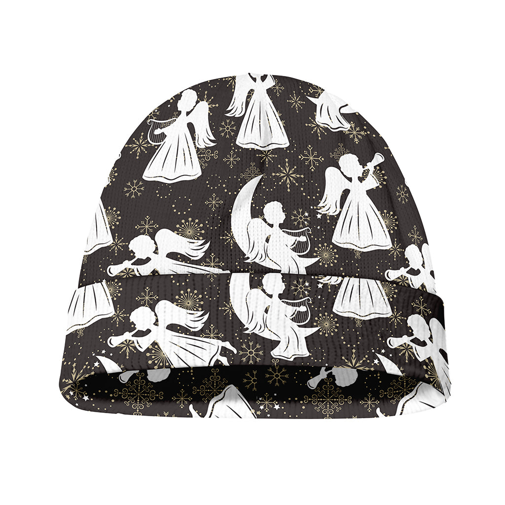 Angel And Snowflake Pattern Print Beanie