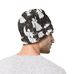 Angel And Snowflake Pattern Print Beanie