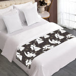 Angel And Snowflake Pattern Print Bed Runner