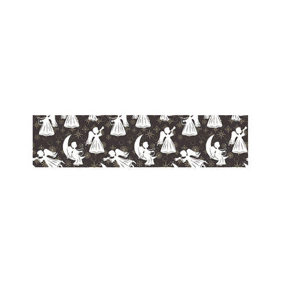 Angel And Snowflake Pattern Print Bed Runner