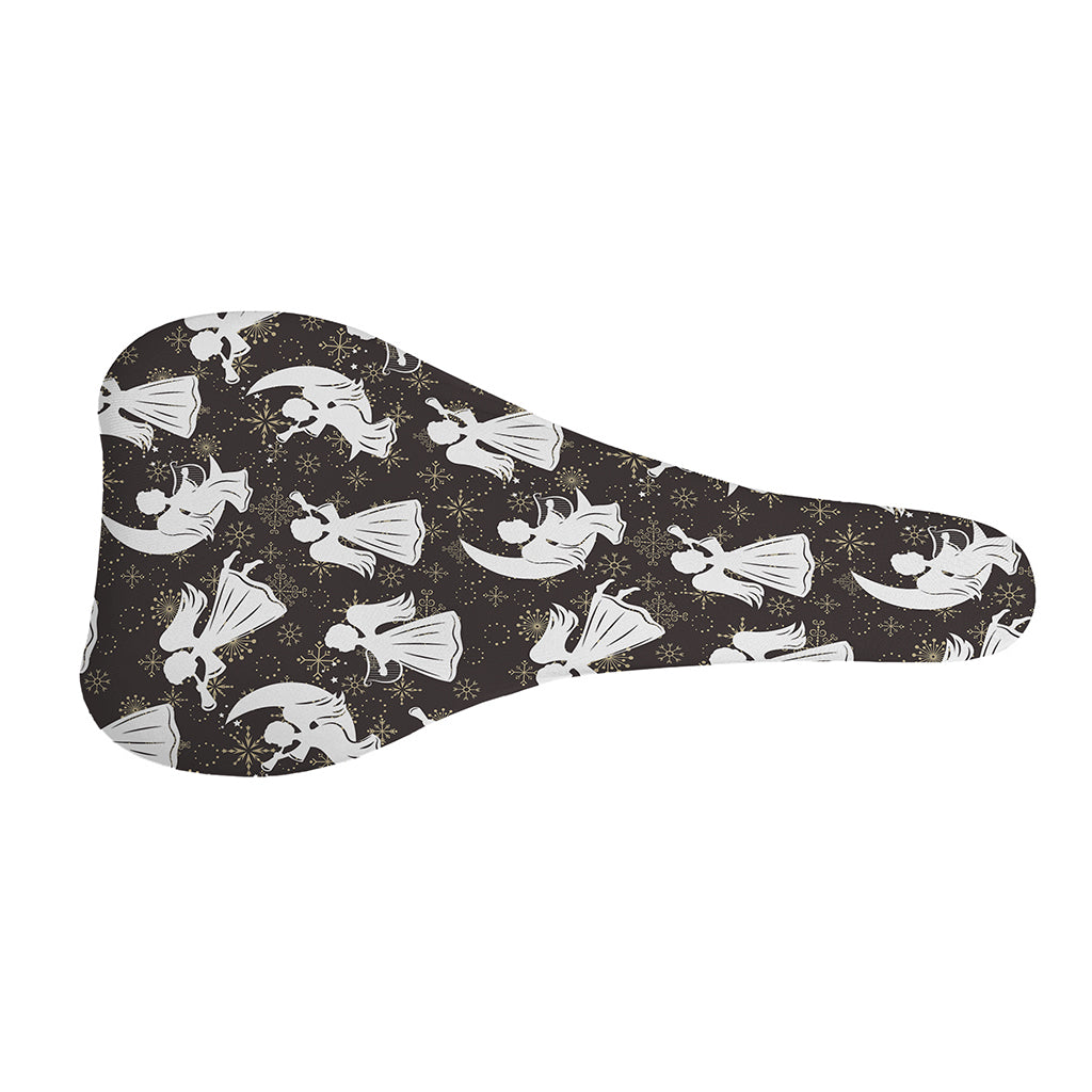 Angel And Snowflake Pattern Print Bicycle Seat Cover