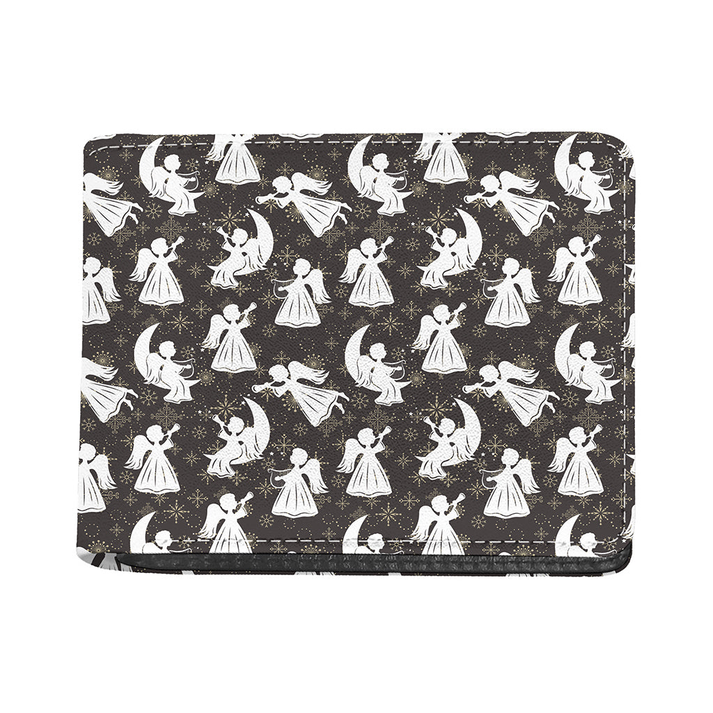 Angel And Snowflake Pattern Print Bifold Wallet