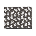 Angel And Snowflake Pattern Print Bifold Wallet