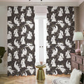 Angel And Snowflake Pattern Print Dimout Pencil Pleat Curtains