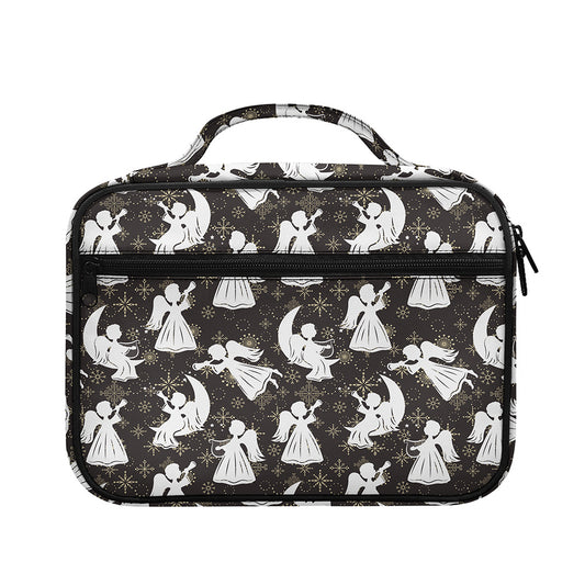 Angel And Snowflake Pattern Print Briefcase Bible Bag