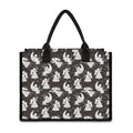 Angel And Snowflake Pattern Print Canvas Tote Bag