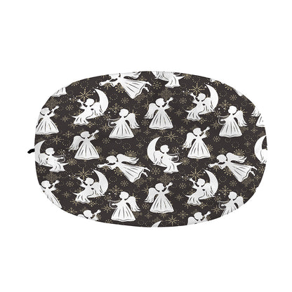 Angel And Snowflake Pattern Print Car Side Mirror Covers