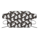 Angel And Snowflake Pattern Print Car Windshield Snow Cover