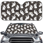 Angel And Snowflake Pattern Print Car Windshield Sun Shade