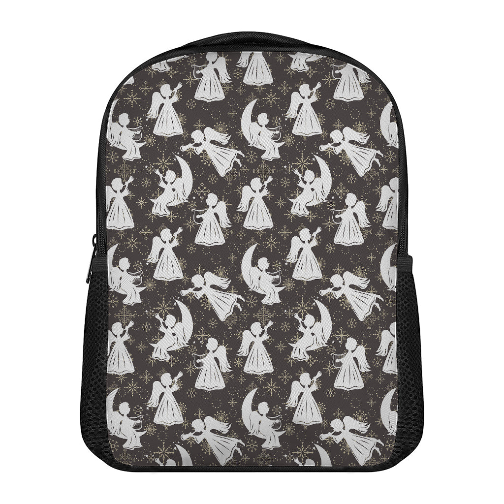 Angel And Snowflake Pattern Print Casual Backpack