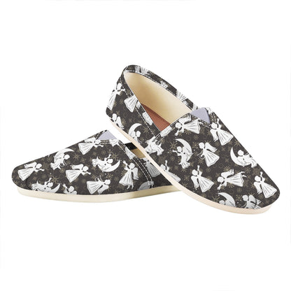 Angel And Snowflake Pattern Print Casual Shoes