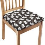 Angel And Snowflake Pattern Print Chair Cushion Cover