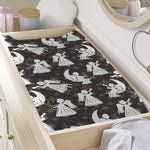 Angel And Snowflake Pattern Print Changing Pad Cover