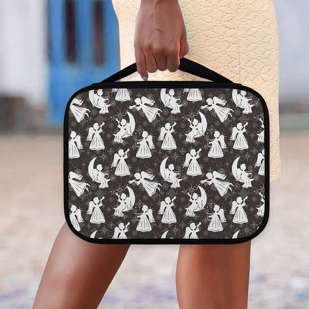 Angel And Snowflake Pattern Print Classic Bible Case