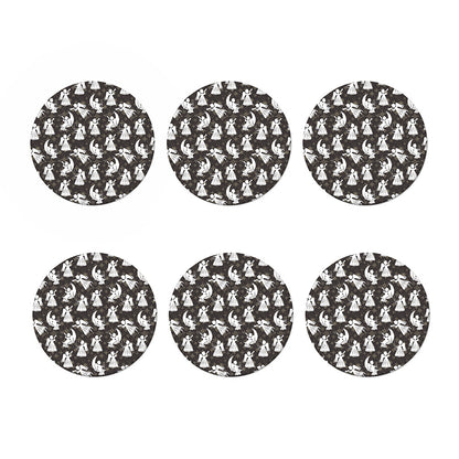 Angel And Snowflake Pattern Print Coaster Set