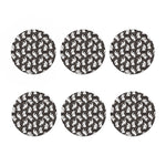 Angel And Snowflake Pattern Print Coaster Set