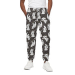 Angel And Snowflake Pattern Print Cotton Pants