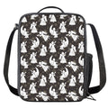 Angel And Snowflake Pattern Print Crossbody Lunch Bag
