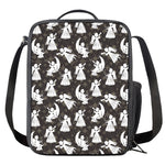 Angel And Snowflake Pattern Print Crossbody Lunch Bag
