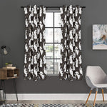 Angel And Snowflake Pattern Print Curtain