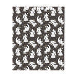 Angel And Snowflake Pattern Print Curtain