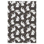 Angel And Snowflake Pattern Print Curtain