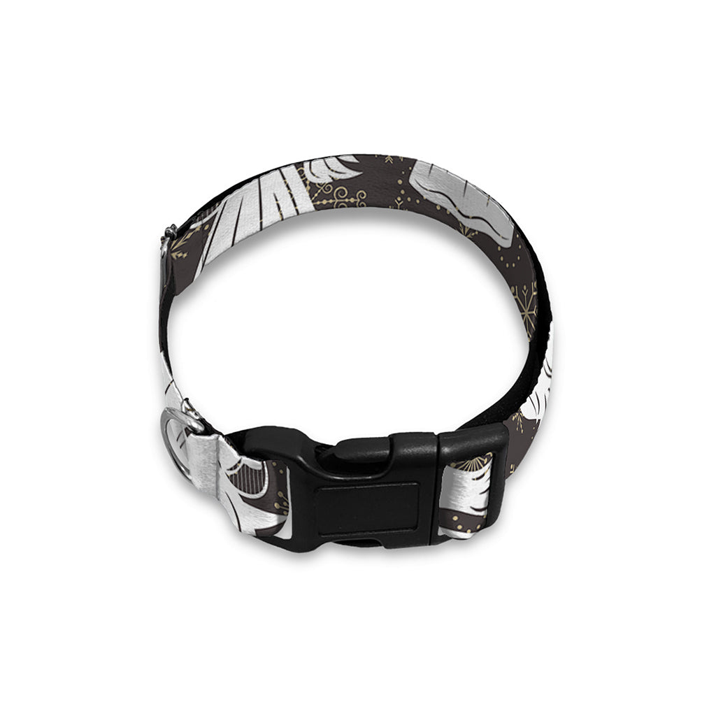 Angel And Snowflake Pattern Print Dog Collar