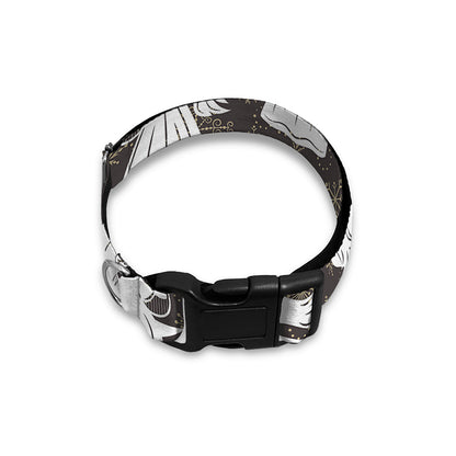 Angel And Snowflake Pattern Print Dog Collar