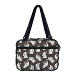 Angel And Snowflake Pattern Print Double Strap Bible Bag