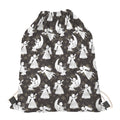 Angel And Snowflake Pattern Print Drawstring Bag