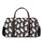 Angel And Snowflake Pattern Print Duffle Bag