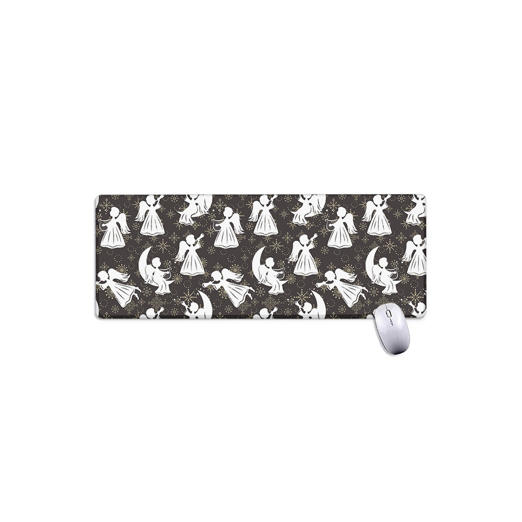 Angel And Snowflake Pattern Print Extended Mouse Pad