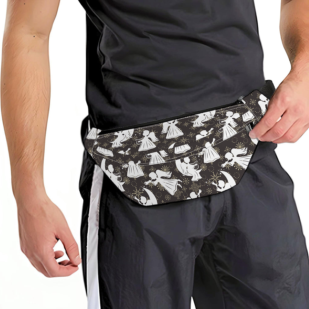 Angel And Snowflake Pattern Print Fanny Pack