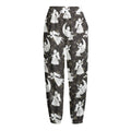 Angel And Snowflake Pattern Print Fleece Lined Knit Pants