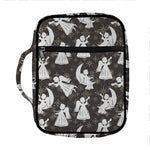 Angel And Snowflake Pattern Print Front Pocket Bible Bag