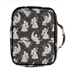 Angel And Snowflake Pattern Print Front Pocket Bible Bag