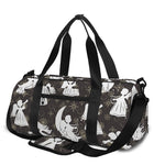 Angel And Snowflake Pattern Print Gym Bag